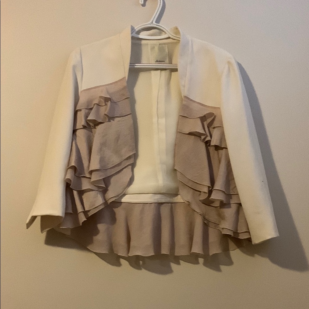 Elegant Cream and Tan Women's Jacket